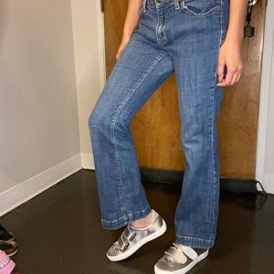 Gap low waisted “long and lean” line jeans